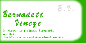 bernadett vincze business card